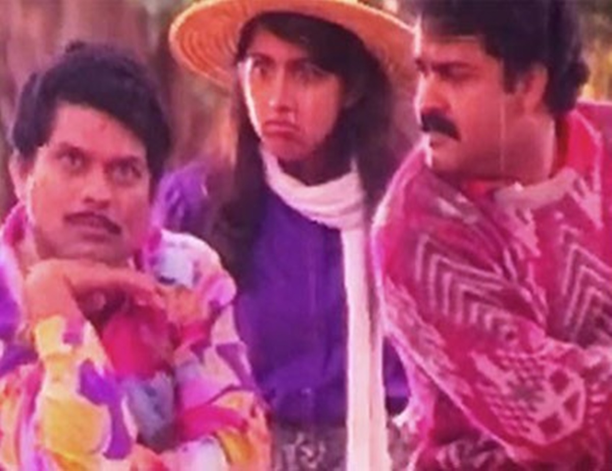 Jagathy, Revathy, Mohanlal (Kilukkam Film)