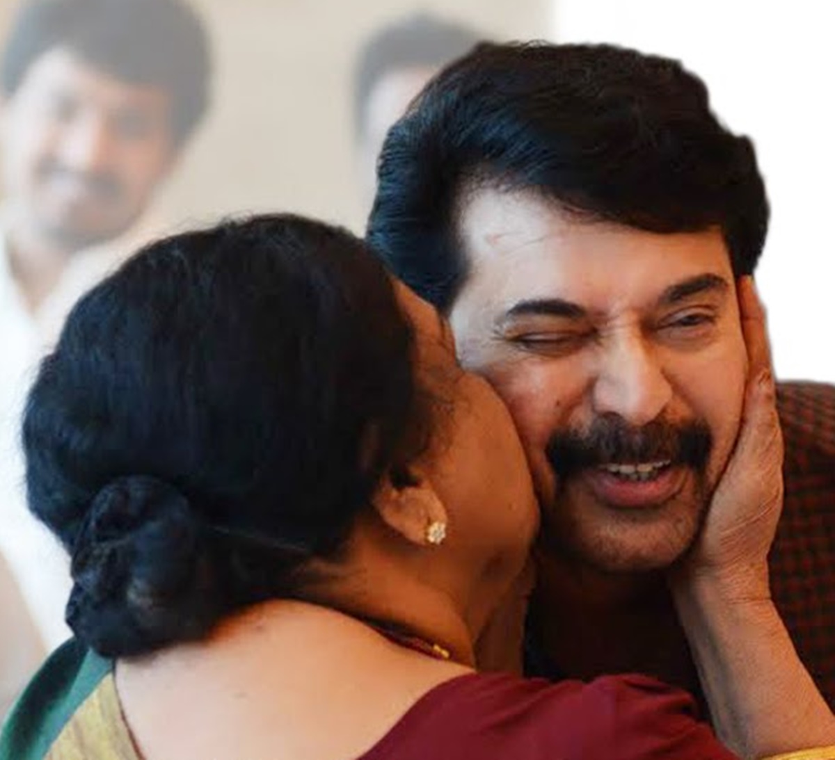 Mammootty and Kaviyoor Ponnamma