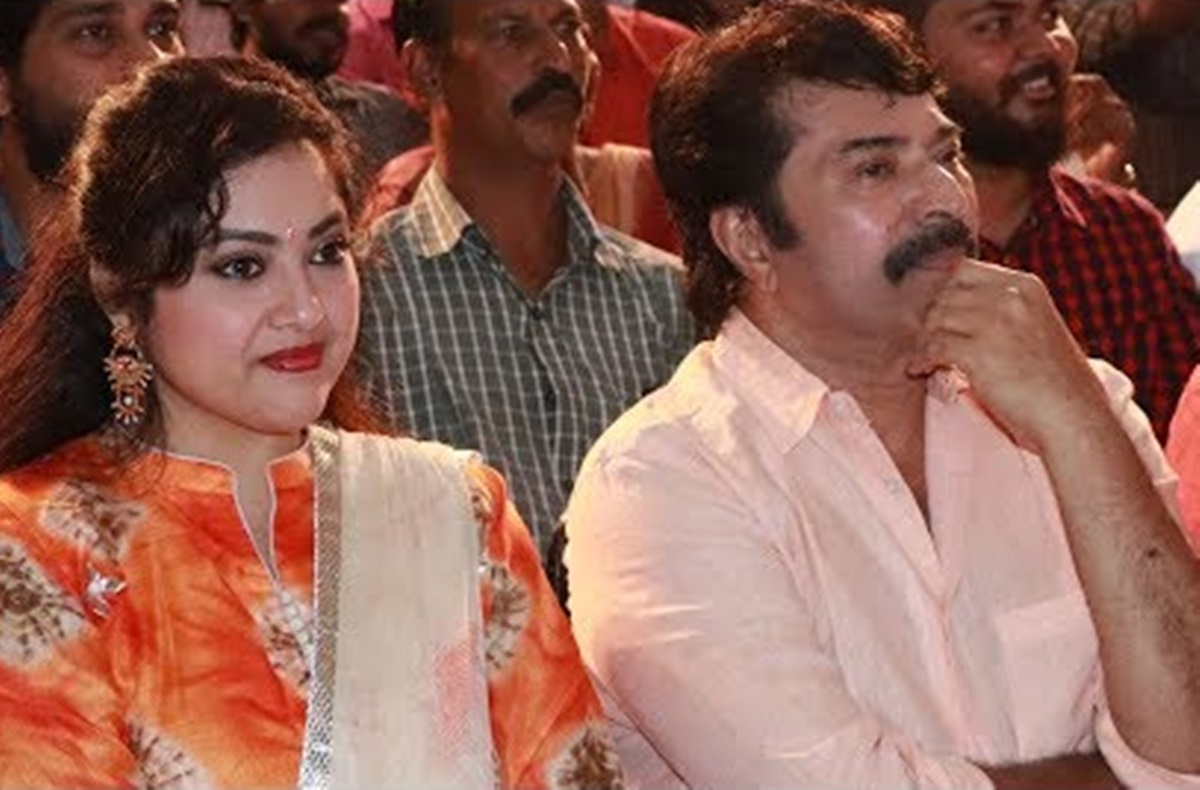 Meena and Mammootty 