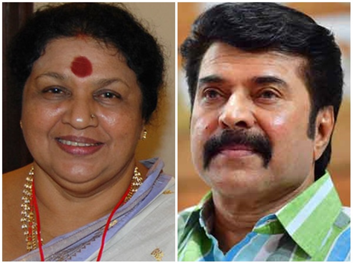 Kaviyoor Ponnamma and Mammootty