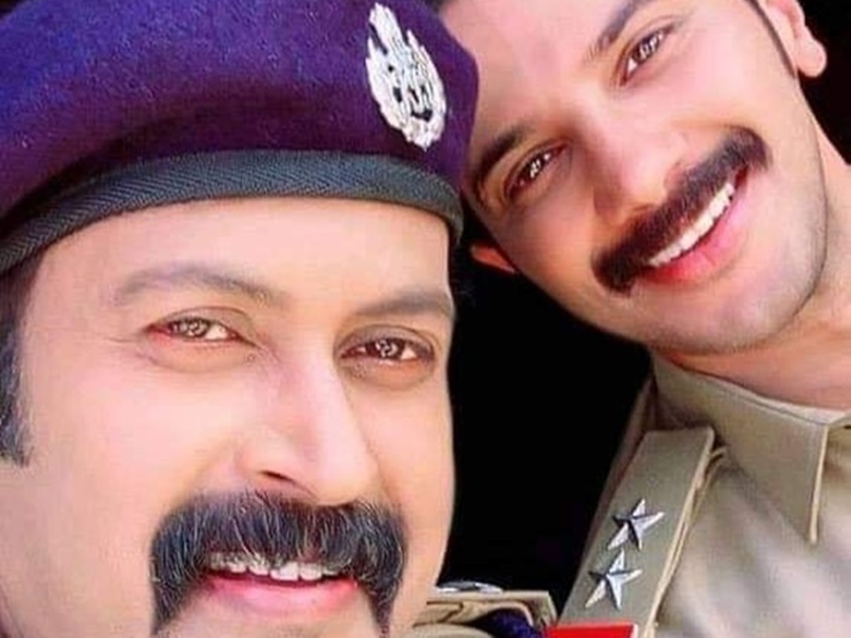 Manoj K Jayan and Dulquer Salmaan 