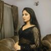 Ishani looking hot in black saree