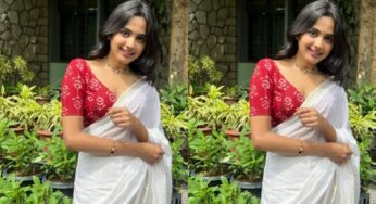 സാരിയില്‍ മനോഹരിയായി ദേവിക