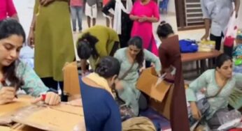 വയനാടിന് സഹായം എത്തിക്കുന്നതില്‍ പങ്കാളിയായി നിഖില വിമല്‍