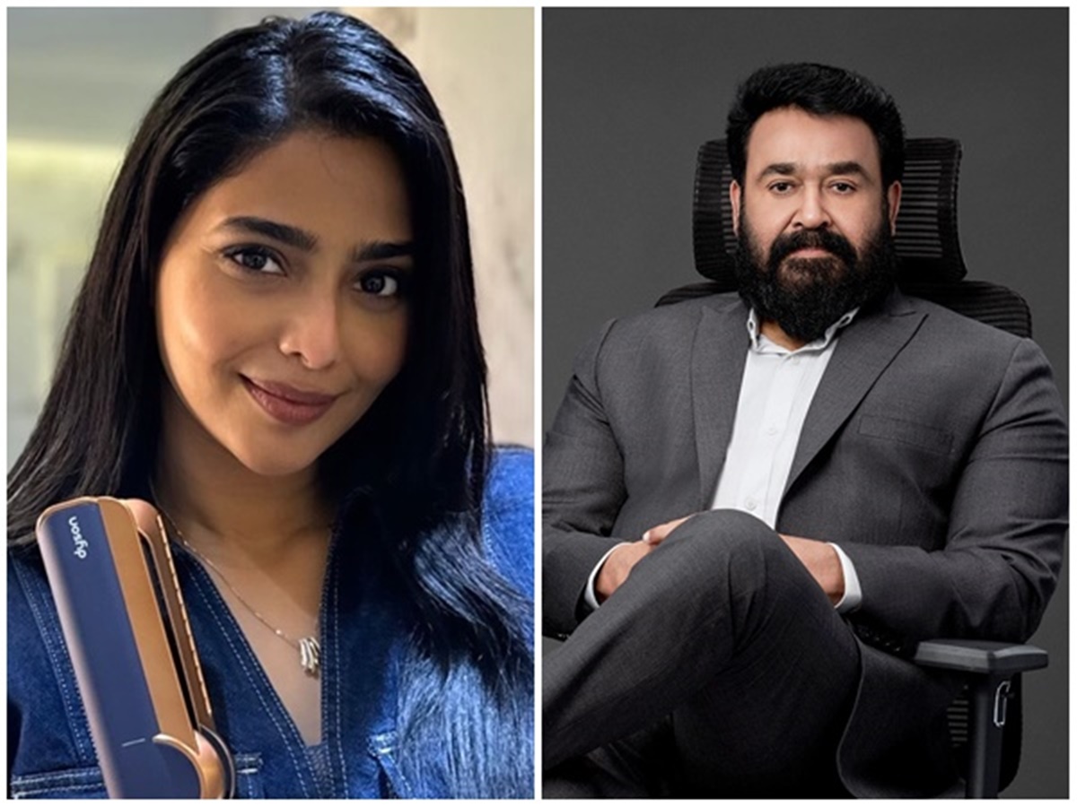 Aishwarya Lekshmi and Mohanlal