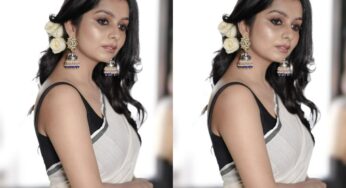 സാരിയില്‍ ഗംഭീര ലുക്കുമായി നിരഞ്ജന