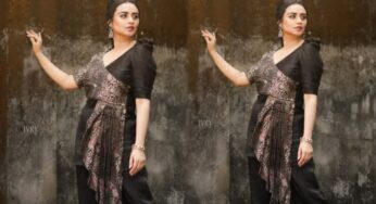 ബ്ലാക്ക് ഔട്ട്ഫിറ്റില്‍ വെറൈറ്റി ലുക്കുമായി ലക്ഷ്മി നക്ഷത്ര