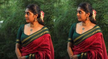 സാരിയില്‍ ചിത്രങ്ങളുമായി നിമിഷ